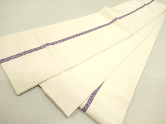 平和屋着物●撫松庵　半幅帯　間道　正絹　逸品　DABD0844op