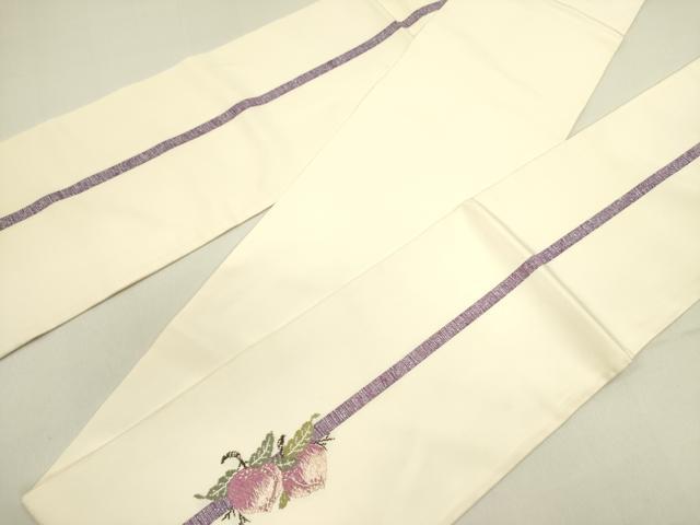 平和屋着物●撫松庵　半幅帯　間道　正絹　逸品　DABD0844op