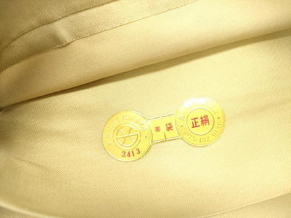 平和屋着物●西陣　翠洸織謹製　六通柄袋帯　唐織　七宝花文　金糸　証紙付き　正絹　逸品　DABD0846op