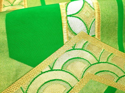 平和屋着物●西陣　川島織物　六通柄　本袋帯　吉祥文　金銀糸　正絹　逸品　DABD0850op