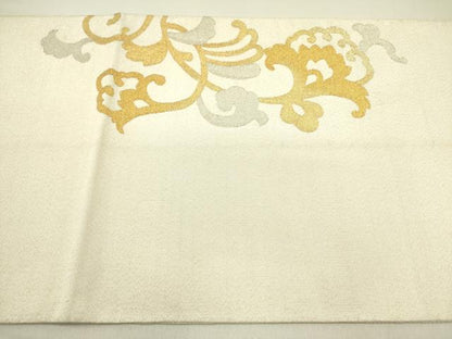 平和屋着物●太鼓柄袋帯　綴れ　鳳凰　金銀糸　正絹　逸品　DABD0854op