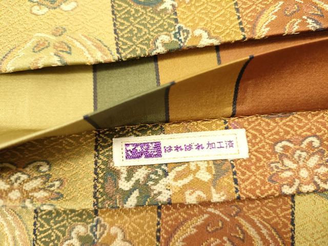 平和屋着物●全通柄袋帯　花間道　さが美扱い　正絹　逸品　未使用　DABD0868op