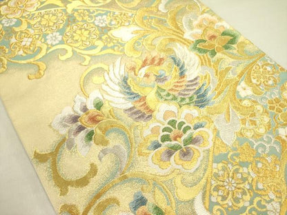 平和屋着物●西陣　川島織物　六通柄袋帯　鳳凰花文　金銀糸　正絹　逸品　DABD0876op
