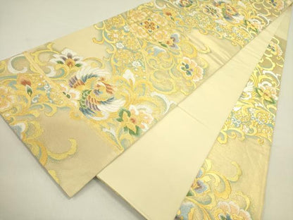 平和屋着物●西陣　川島織物　六通柄袋帯　鳳凰花文　金銀糸　正絹　逸品　DABD0876op