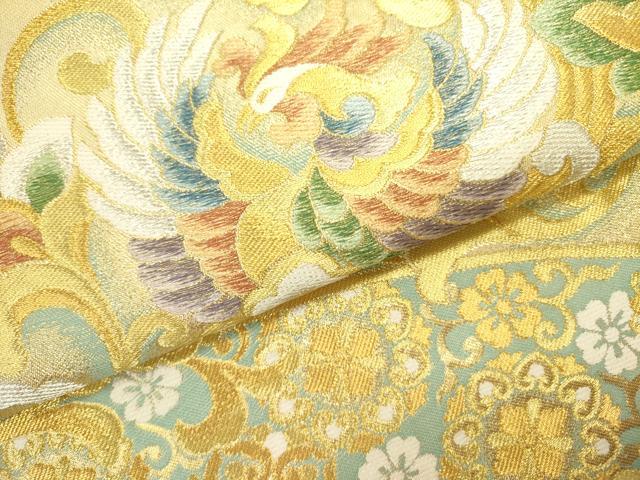 平和屋着物●西陣　川島織物　六通柄袋帯　鳳凰花文　金銀糸　正絹　逸品　DABD0876op