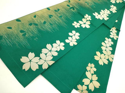 平和屋着物●ファッションデザイナー　コシノジュンコ　六通柄　本袋帯　かすみ桜　金糸　正絹　逸品　DABD0878op