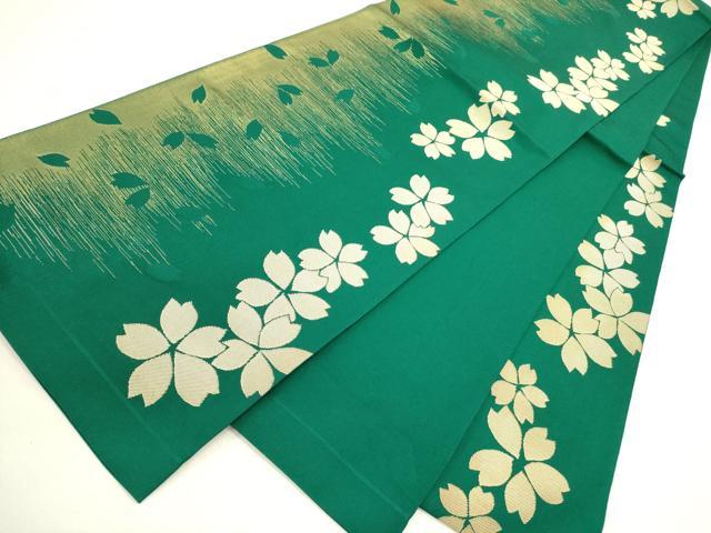 平和屋着物●ファッションデザイナー　コシノジュンコ　六通柄　本袋帯　かすみ桜　金糸　正絹　逸品　DABD0878op