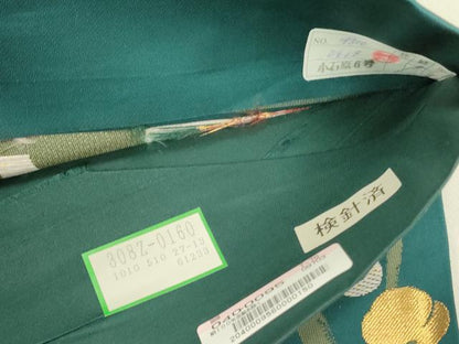 平和屋着物●西陣　辻梅機業店謹製　六通柄袋帯　唐織　彩園　金糸　証紙付き　正絹　逸品　未使用　DABD0880op