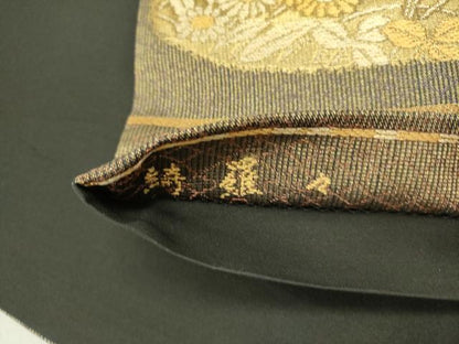 平和屋着物●六通柄袋帯　作家物　綺羅々　友鳳泉　金糸　正絹　逸品　DABD0897op