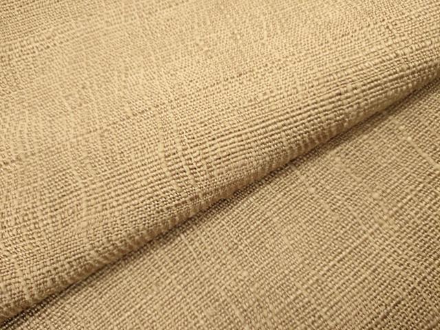 平和屋着物●全通柄袋帯　紬地　縞　白橡色　正絹　逸品　DABD0914op