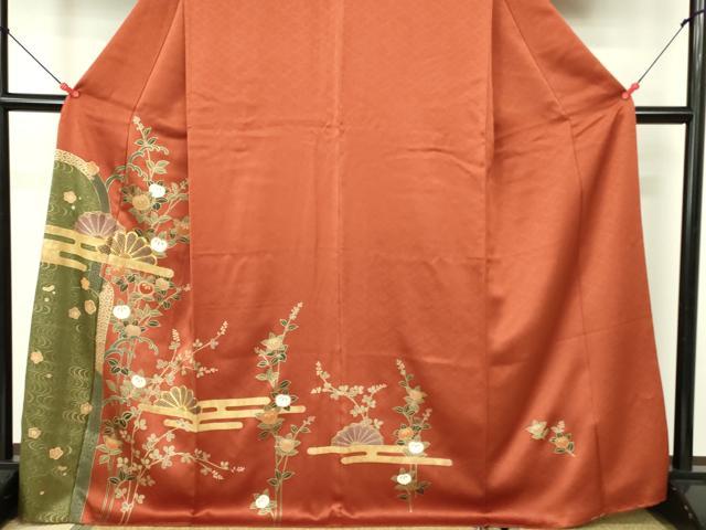 平和屋着物■訪問着 駒刺繍 草花 金彩 正絹 逸品 DABD0942op