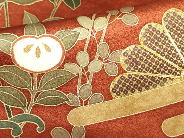 平和屋着物■訪問着 駒刺繍 草花 金彩 正絹 逸品 DABD0942op