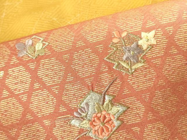 平和屋着物■訪問着 総刺繍 松皮菱花文 暈し染め 金彩 正絹 逸品 DABD0948op