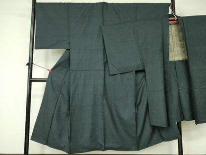 平和屋着物■男性 本場大島紬 アンサンブル 100亀甲 総詰め 正絹 逸品 DABD0953op