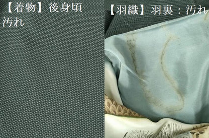 平和屋着物■男性 お召 アンサンブル 亀甲柄 正絹 逸品 DABD0956op