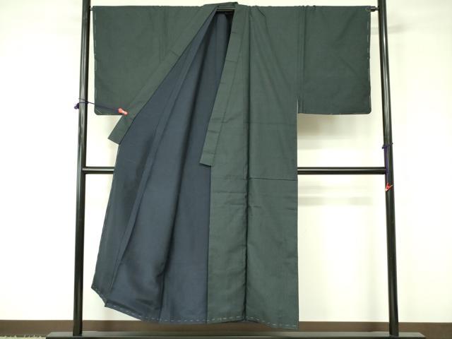 平和屋着物■男性 お召 アンサンブル 亀甲柄 正絹 逸品 DABD0956op