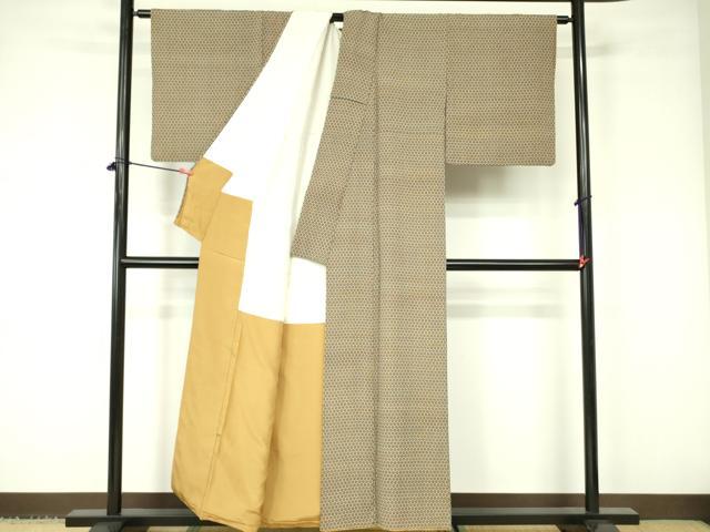 平和屋着物■上質な小紋 亀甲花文 正絹 逸品 DABD0958op