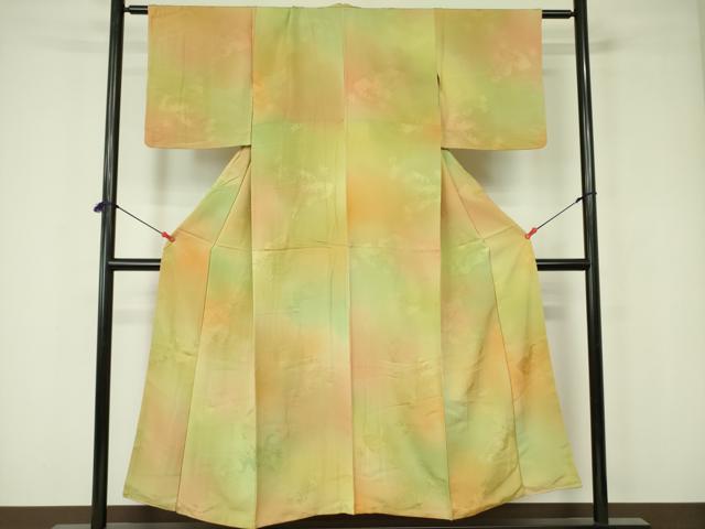 平和屋着物■上質な小紋 地紙花地紋 暈し染め 正絹 逸品 DABD0960op