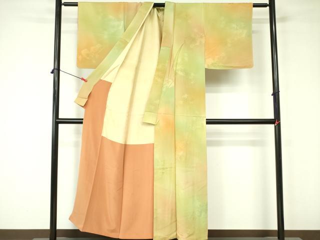 平和屋着物■上質な小紋 地紙花地紋 暈し染め 正絹 逸品 DABD0960op
