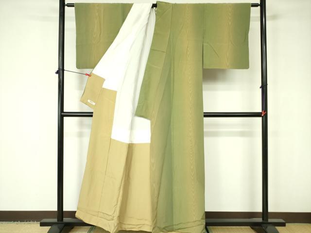 平和屋着物■上質な小紋　木目地紋　暈し染め　正絹　逸品　DABD0962op