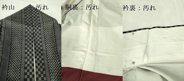 平和屋着物■上質な紬 幾何学間道 正絹 逸品 DABD0969op