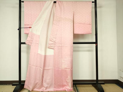 平和屋着物■豪華色留袖　地紋起こし　檜扇花文　正絹　逸品　DABD0976op