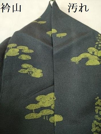 平和屋着物■訪問着 風景文 黒地 鬼しぼ縮緬 正絹 逸品 DABD0991op