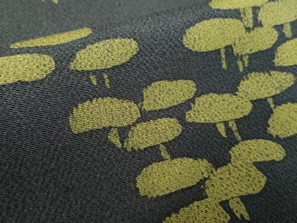 平和屋着物■訪問着 風景文 黒地 鬼しぼ縮緬 正絹 逸品 DABD0991op