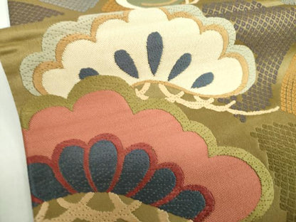 平和屋着物●西陣　六通柄袋帯　唐織　松文　証紙付き　正絹　逸品　未使用　DABD1002ps