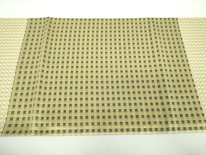 平和屋着物●六通柄袋帯　唐織　格子　正絹　逸品　DABD1005ps