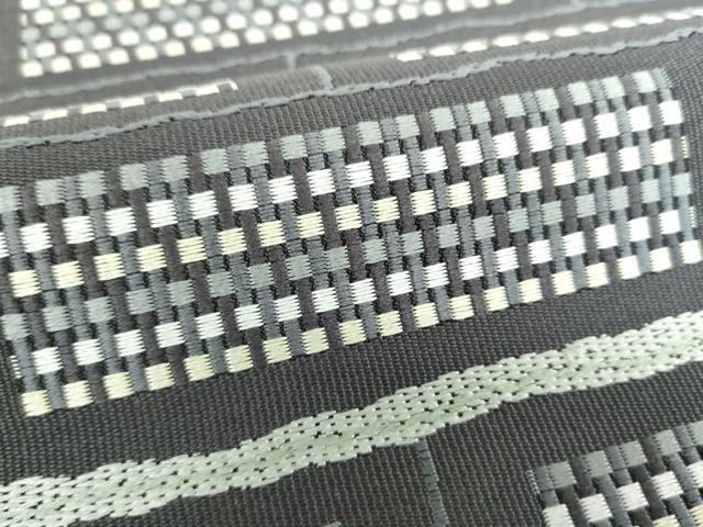 平和屋着物●両面　六通柄袋帯　唐織　横段文　正絹　逸品　DABD1006ps