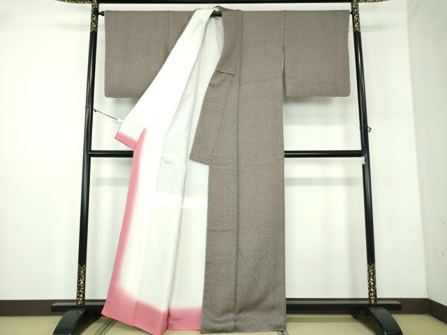 平和屋着物●上質な小紋　霞文　未使用　DABD1014ps