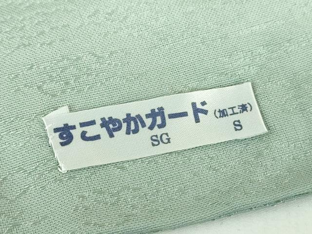 平和屋着物●上質な色無地　立波地紋　千草鼠色　正絹　逸品　DABD1020ps