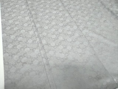 平和屋着物●染色作家　奥田祐斎　染工房　色無地　菊尽くし地紋　紅碧色　正絹　逸品　DABD1022ps