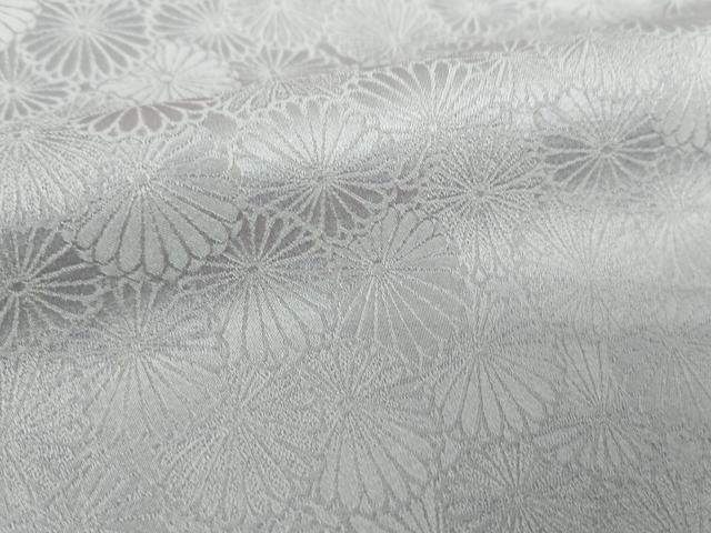 平和屋着物●染色作家　奥田祐斎　染工房　色無地　菊尽くし地紋　紅碧色　正絹　逸品　DABD1022ps