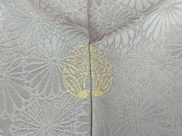 平和屋着物●染色作家　奥田祐斎　染工房　色無地　菊尽くし地紋　紅碧色　正絹　逸品　DABD1022ps