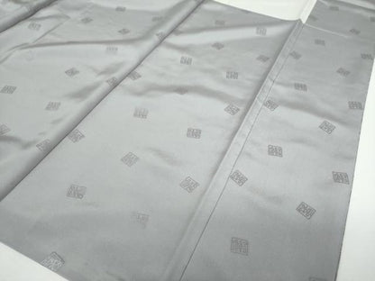 平和屋着物●染色作家　奥田祐斎　染工房　色無地　菊尽くし地紋　紅碧色　正絹　逸品　DABD1022ps