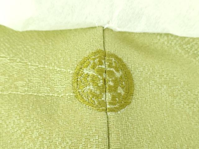 平和屋着物●上質な色無地　風景地紋　青丹色　正絹　逸品　未使用　DABD1026ps