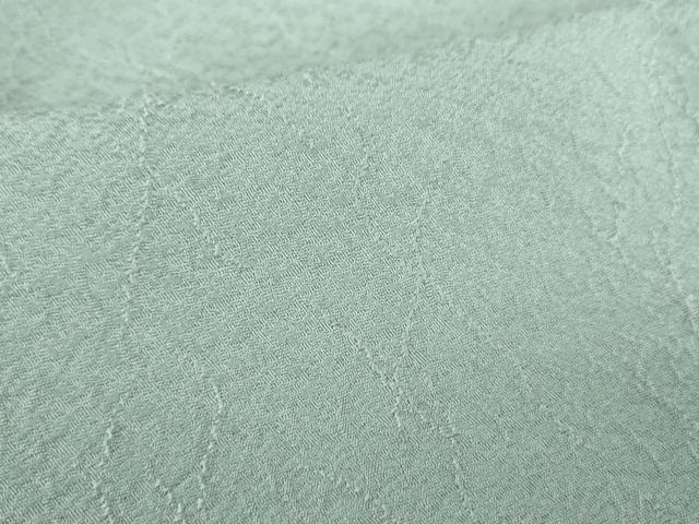 平和屋着物●上質な色無地　霞地紋　秘色色　正絹　逸品　未使用　DABD1027ps