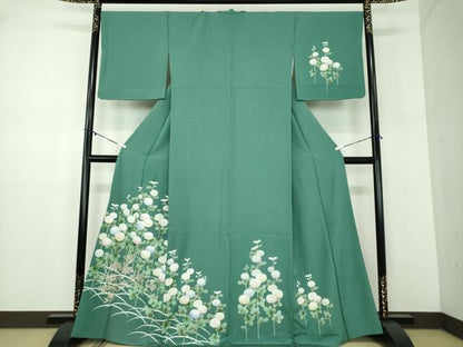 平和屋着物●訪問着　菊文　金彩　正絹　逸品　DABD1036ps