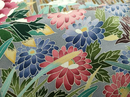 平和屋着物●本場加賀友禅作家　森田耕三　黒留袖　四季の花　正絹　逸品　未使用　DABD1042ps