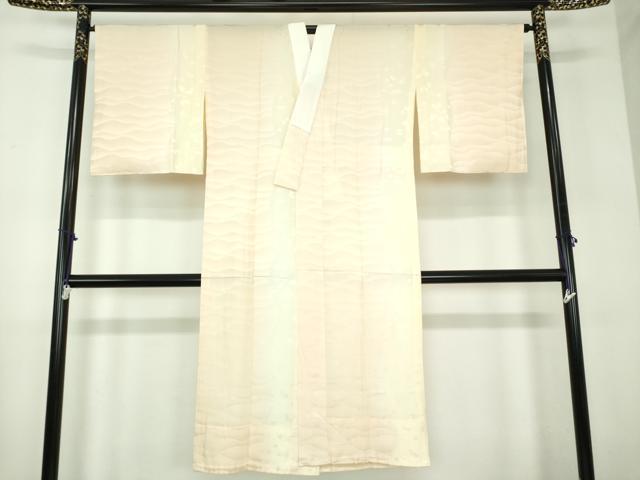 平和屋着物●上質な長襦袢　無双仕立て　舞桜地紋　暈し染め　正絹　逸品　未使用　DABD1044ps