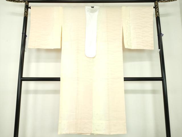 平和屋着物●上質な長襦袢　無双仕立て　舞桜地紋　暈し染め　正絹　逸品　未使用　DABD1044ps