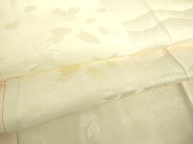 平和屋着物●上質な長襦袢　無双仕立て　舞桜地紋　暈し染め　正絹　逸品　未使用　DABD1044ps