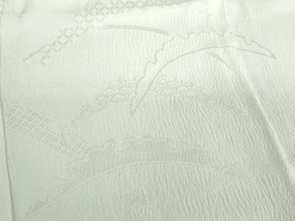 平和屋着物●上質な襦袢　無双仕立て　雪芝地紋　正絹　逸品　未使用　DABD1045ps