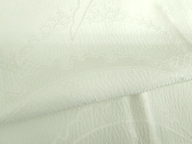平和屋着物●上質な襦袢　無双仕立て　雪芝地紋　正絹　逸品　未使用　DABD1045ps
