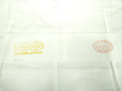 平和屋着物●上質な襦袢　無双仕立て　雪芝地紋　正絹　逸品　未使用　DABD1045ps