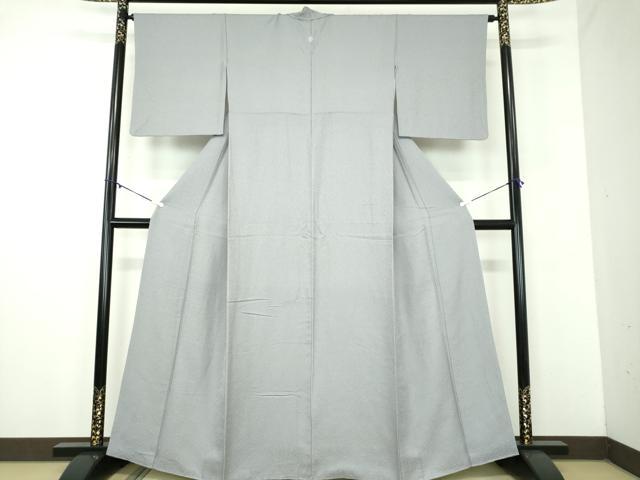 平和屋着物●上質な色無地　霞地紋　淡藤色　正絹　逸品　DABD1058ps
