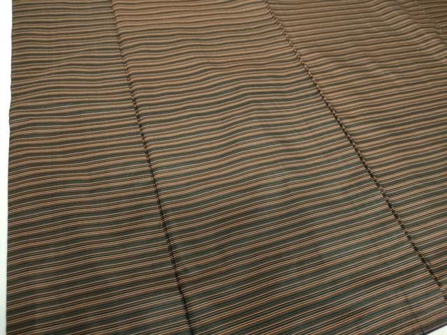 平和屋着物●男性　本場縞大島紬　横縞　正絹　逸品　DABD1066ps