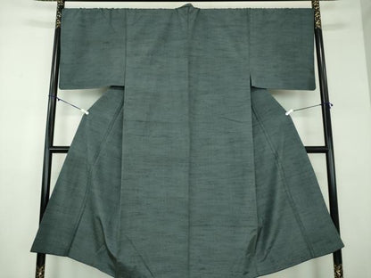 平和屋着物●男性　紬　色無地　羊羹色　正絹　逸品　DABD1067ps